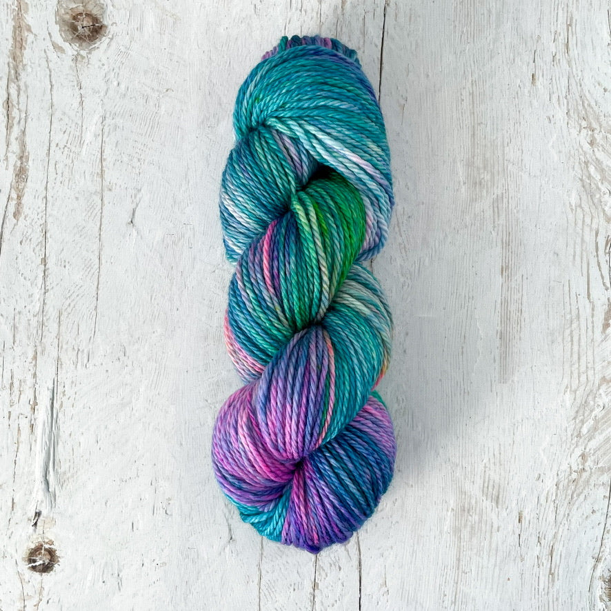 Fairy Garden - Aran sw merino base - ready to ship!