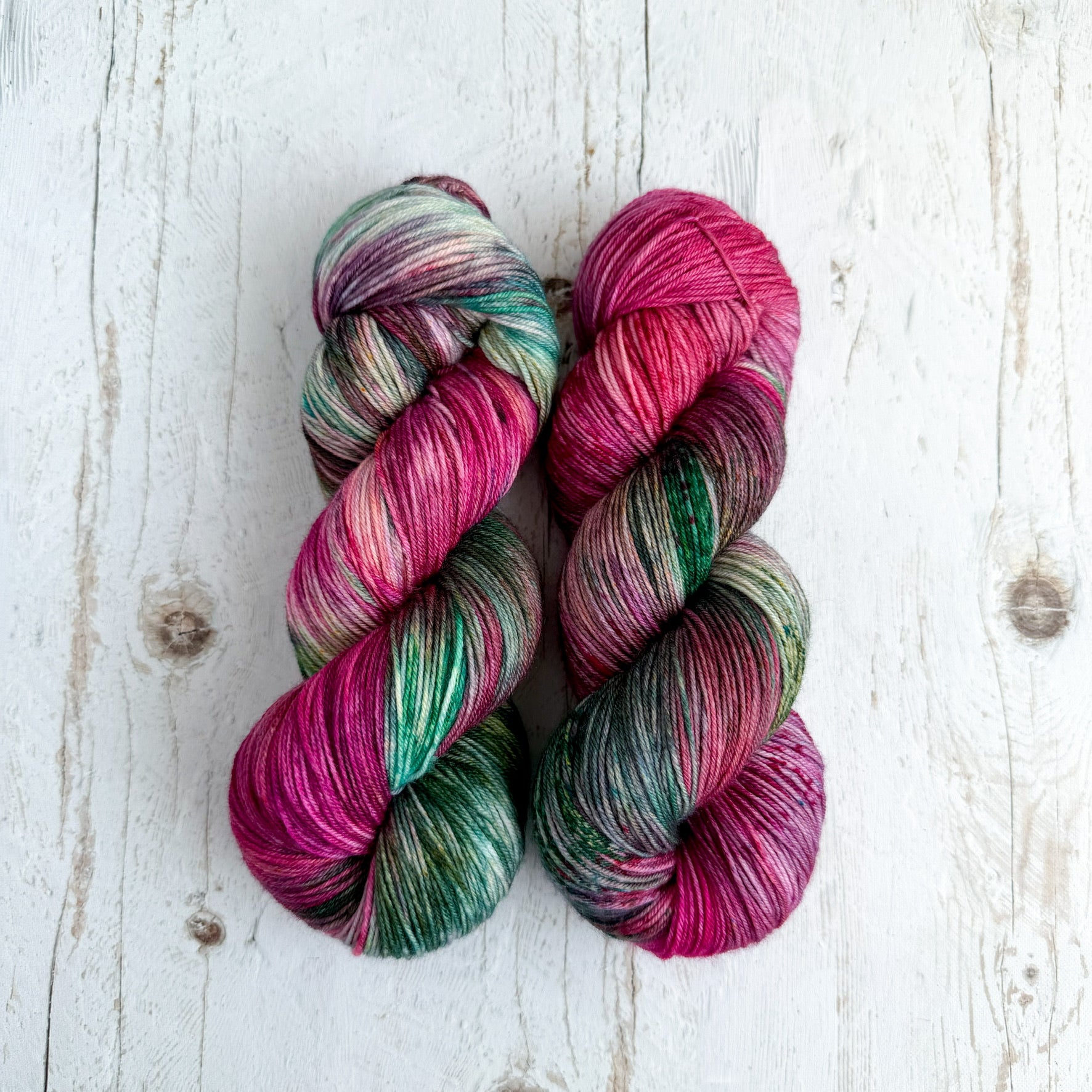 Wild Peony - Fingering sw merino-nylon base - ready to ship!