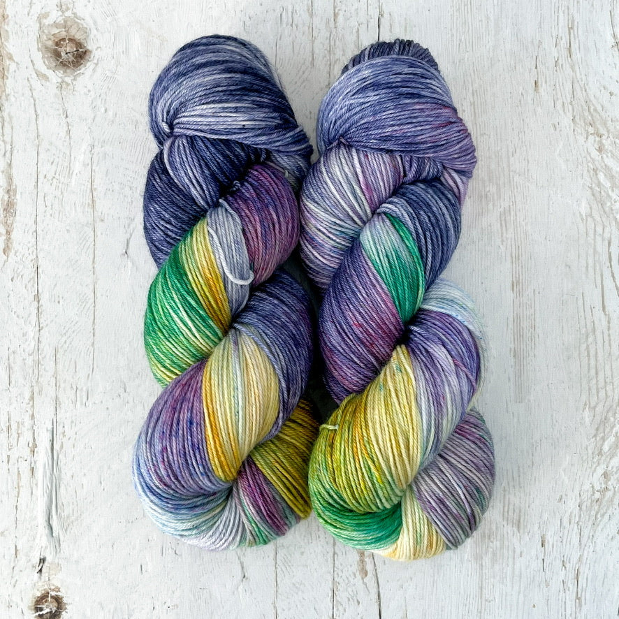 Iris - Fingering sw merino-nylon base - ready to ship!