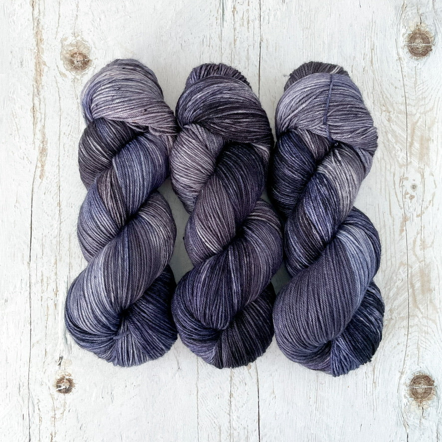 Ink - Fingering sw merino-nylon base - ready to ship!