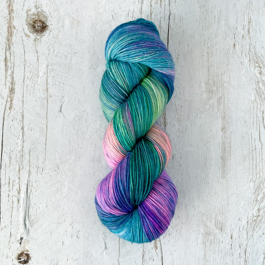 Fairy Garden - Fingering sw merino-nylon base - ready to ship!