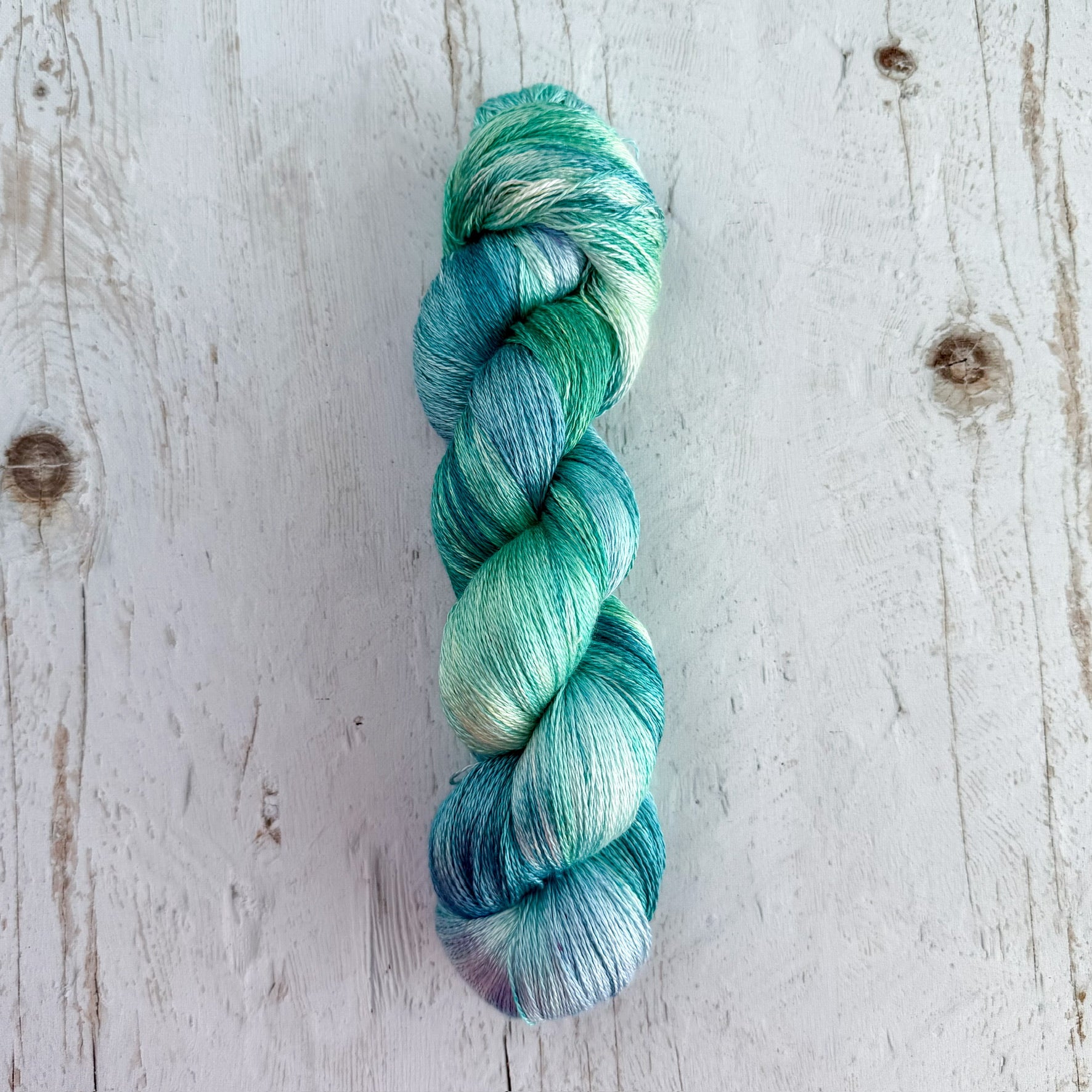 Lagoon - Lace pure silk base - ready to ship!